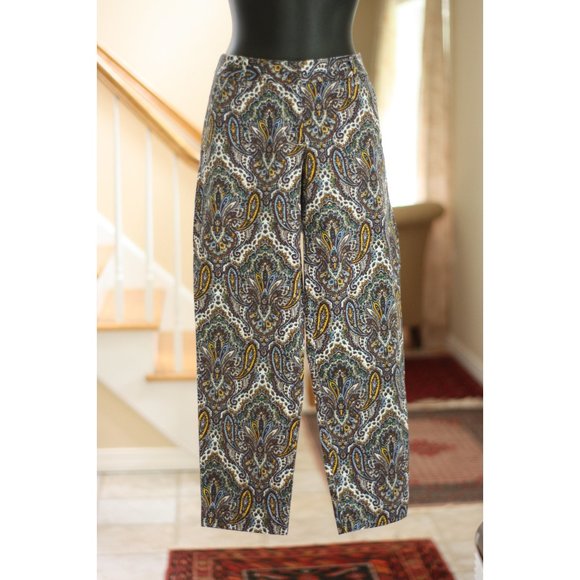 J. CREW Paisley Damask City Fit Pants - Picture 1 of 3
